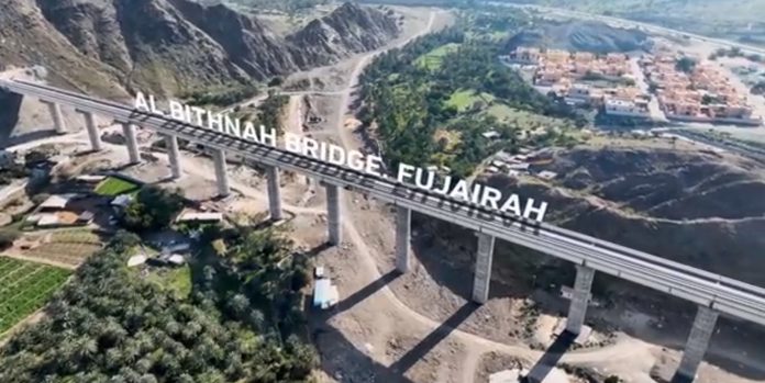Etihad Rail shares stunning footage of a 40-metre-high bridge in Fujairah